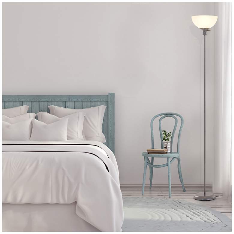 Image 5 Masion 70.75" High Silver Torchiere Floor Lamp more views