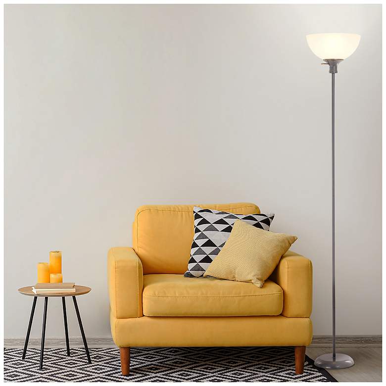 Image 6 Masion 70.75" High Silver Torchiere Floor Lamp more views