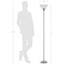 Masion 70.75" High Silver Torchiere Floor Lamp