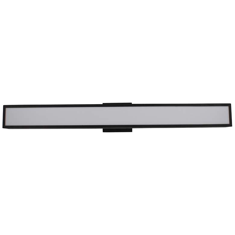 Image 1 Maska 35"W 39W LED Vanity Light Matte Black Finish White Acrylic