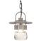 Mason 10.6"H Burnished Steel Outdoor Ceiling Fixture w/ Clear Glass Sh