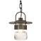 Mason 10.6"H Dark Smoke Outdoor Ceiling Fixture w/ Clear Glass Shade