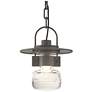 Mason 10.6"H Natural Iron Outdoor Ceiling Fixture w/ Clear Glass Shade