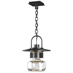 Mason 11.3"W Coastal Black Outdoor Ceiling Fixture With Clear Shade