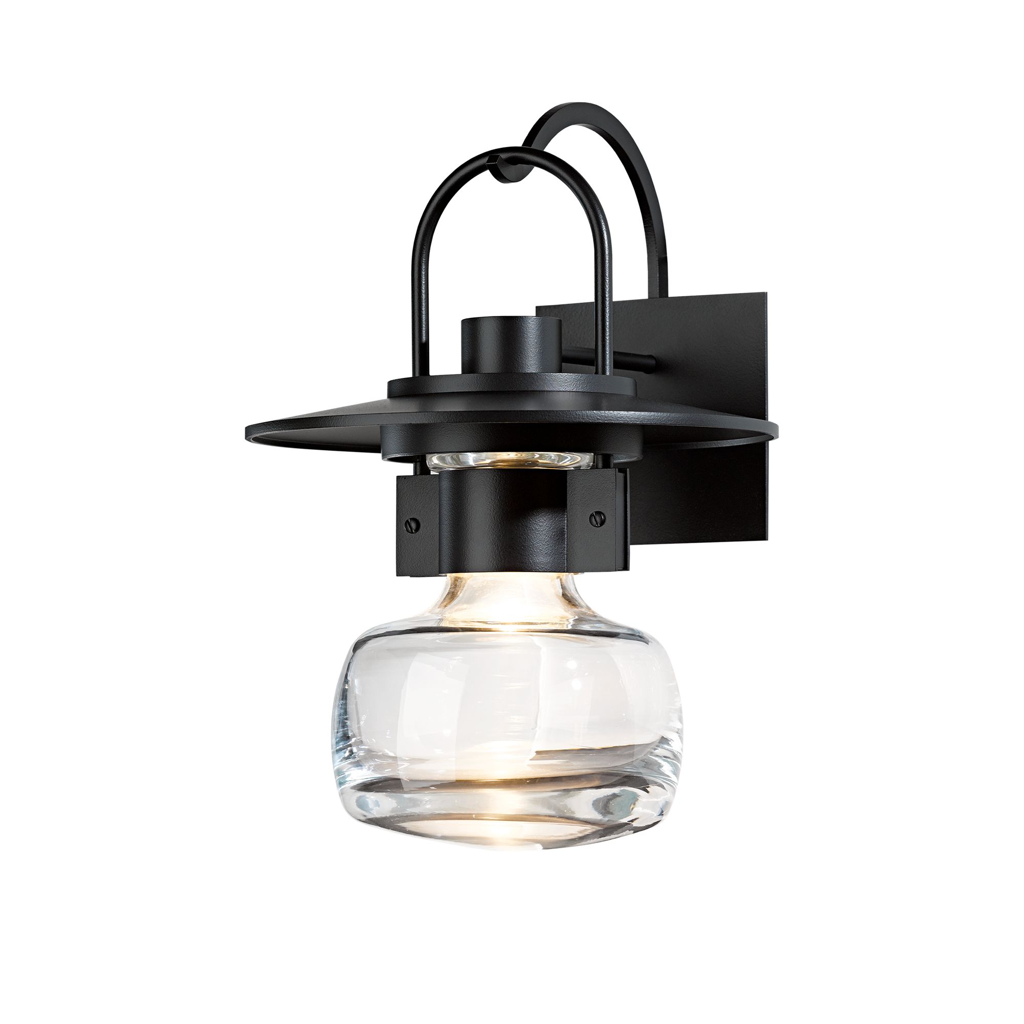 Image 2 Mason 15.9"H Large Coastal Black Outdoor Sconce With Clear Glass Shade more views