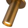 5_Mason 2 1/4" Wide Vintage Brass LED Cylinder Ceiling Light more views