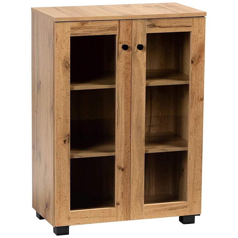 Image 2 Mason 23 1/2 inch Wide Oak Brown 2-Door Storage Cabinet