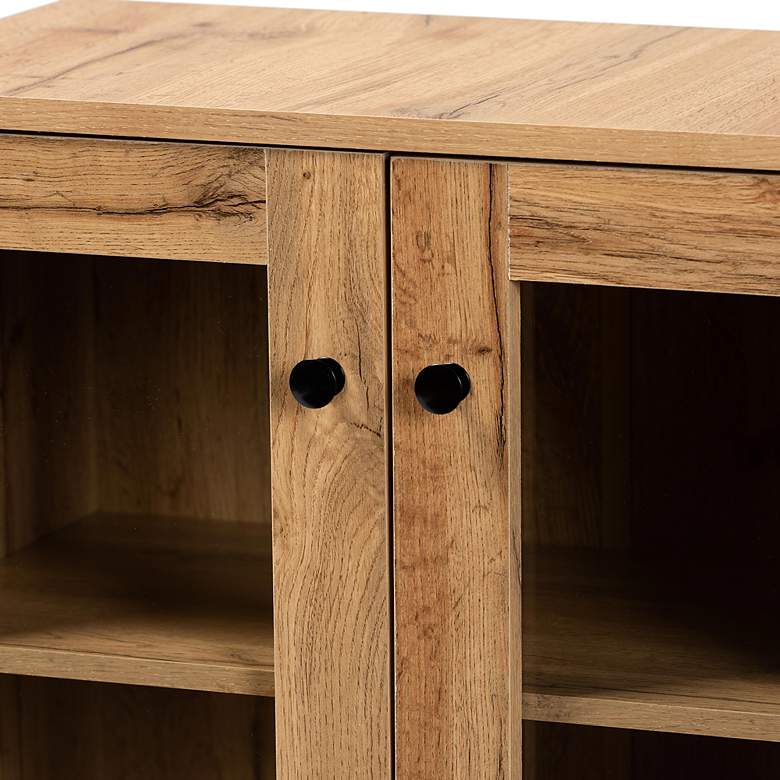 Image 3 Mason 23 1/2" Wide Oak Brown 2-Door Storage Cabinet more views