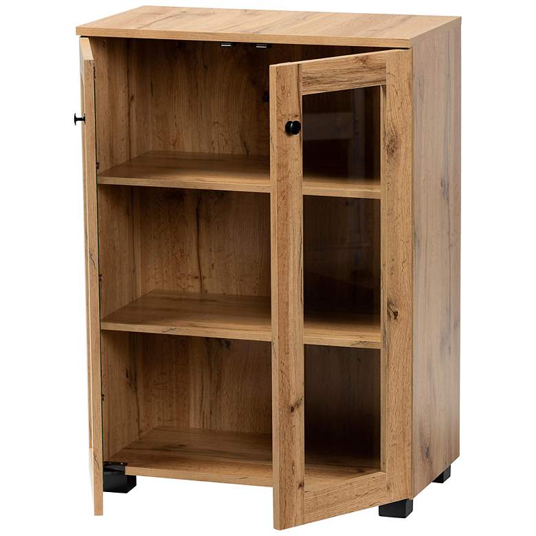 Image 5 Mason 23 1/2 inch Wide Oak Brown 2-Door Storage Cabinet more views