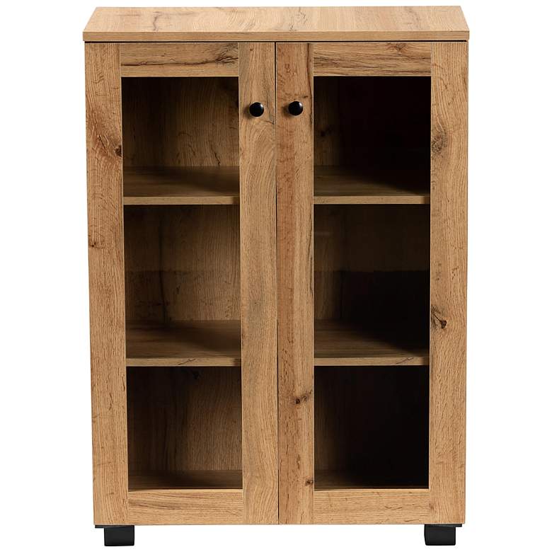 Image 6 Mason 23 1/2 inch Wide Oak Brown 2-Door Storage Cabinet more views