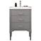 Mason 24" Wide 3-Drawer Porcelain Gray Single Sink Vanity