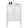 Mason 24" Wide 3-Drawer Porcelain White Single Sink Vanity