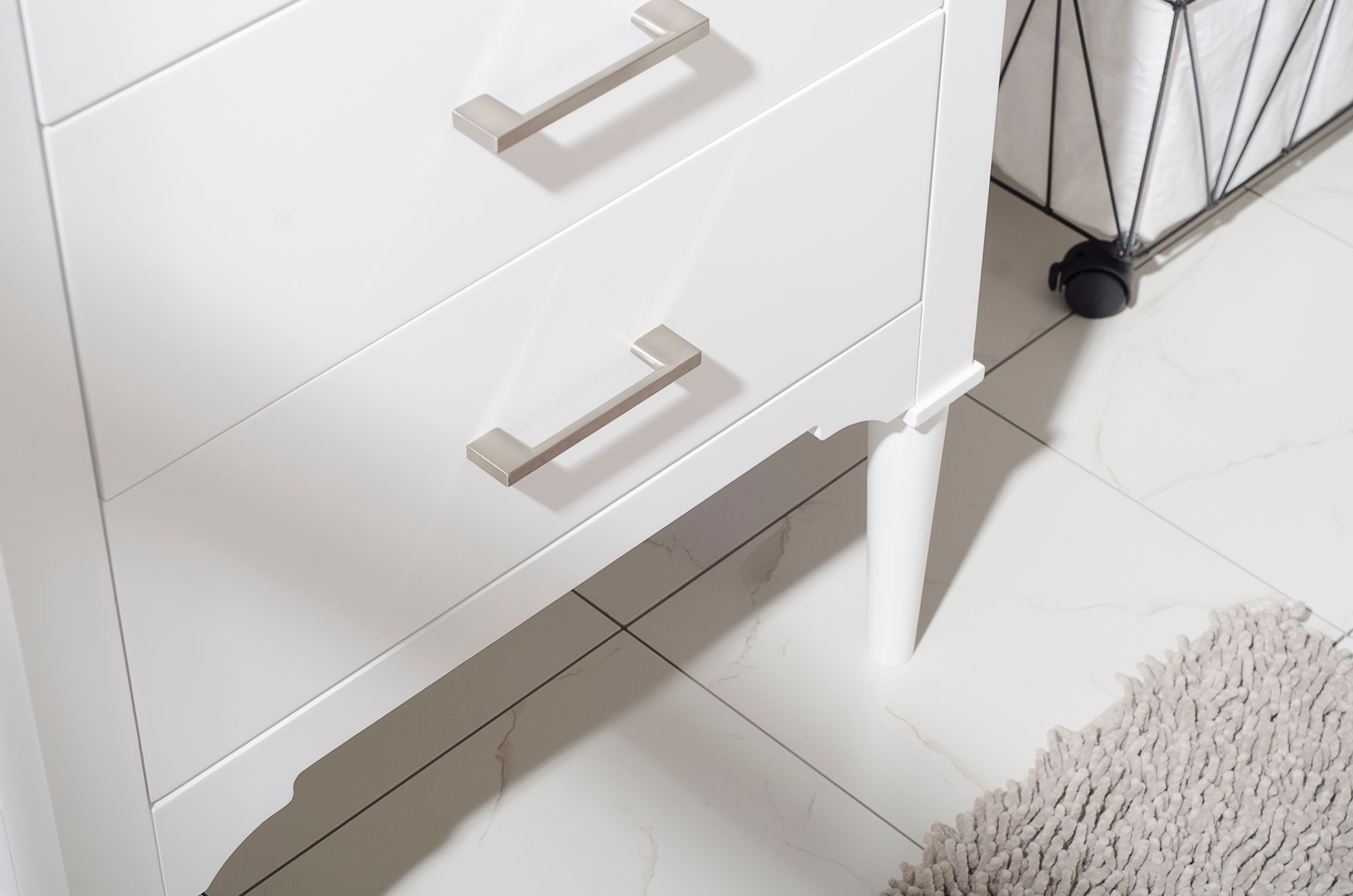 Mason 24" Wide 3-Drawer Porcelain White Single Sink Vanity