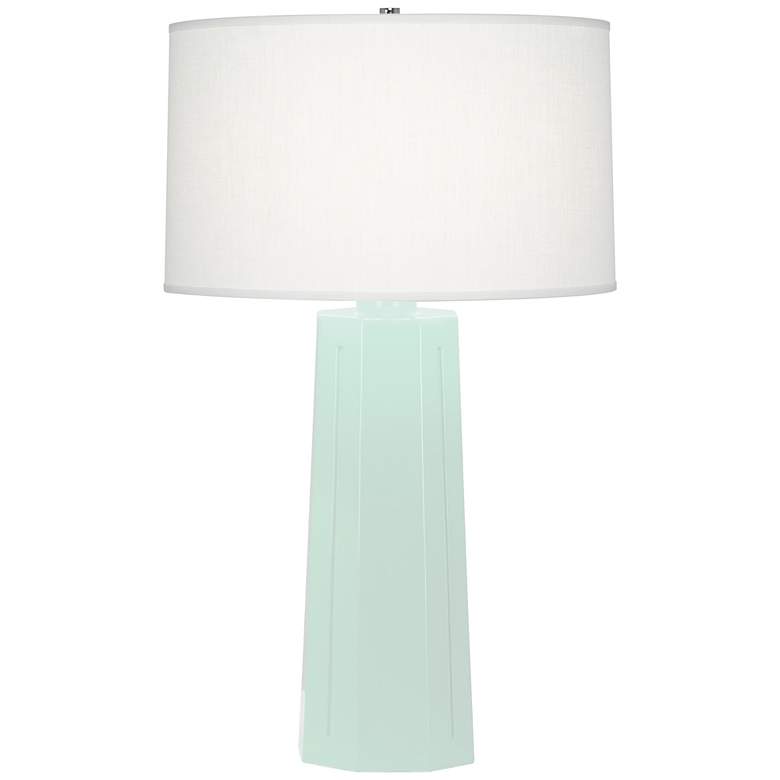 Image 1 Mason 25.88" High Mint Glazed Finish Table Lamp with Oyster Shade