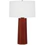 1_Mason 25.88" High Oxblood Glazed Finish Table Lamp with Oyster Shade