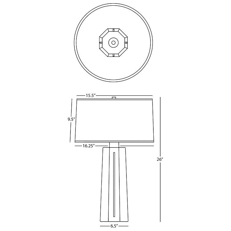 Image 3 Mason 25.88" High Oxblood Glazed Finish Table Lamp with Oyster Shade more views