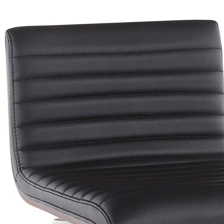 Image 3 Mason 26" Black Faux Leather Swivel Counter Stools Set of 2 more views