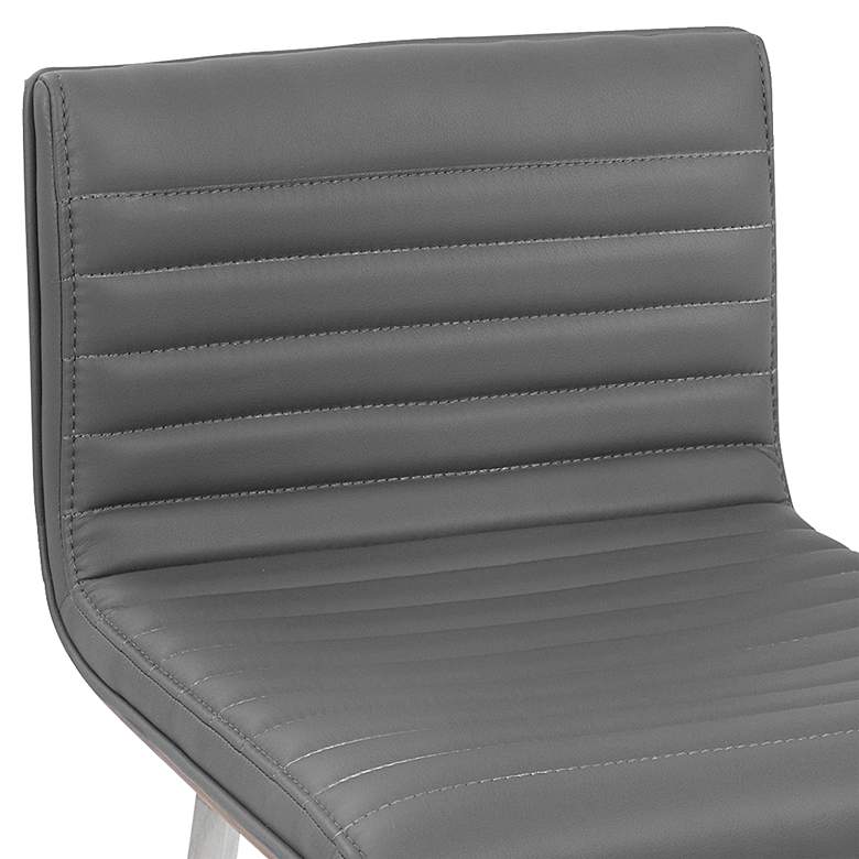 Image 2 Mason 26" Gray Faux Leather Swivel Counter Stools Set of 2 more views
