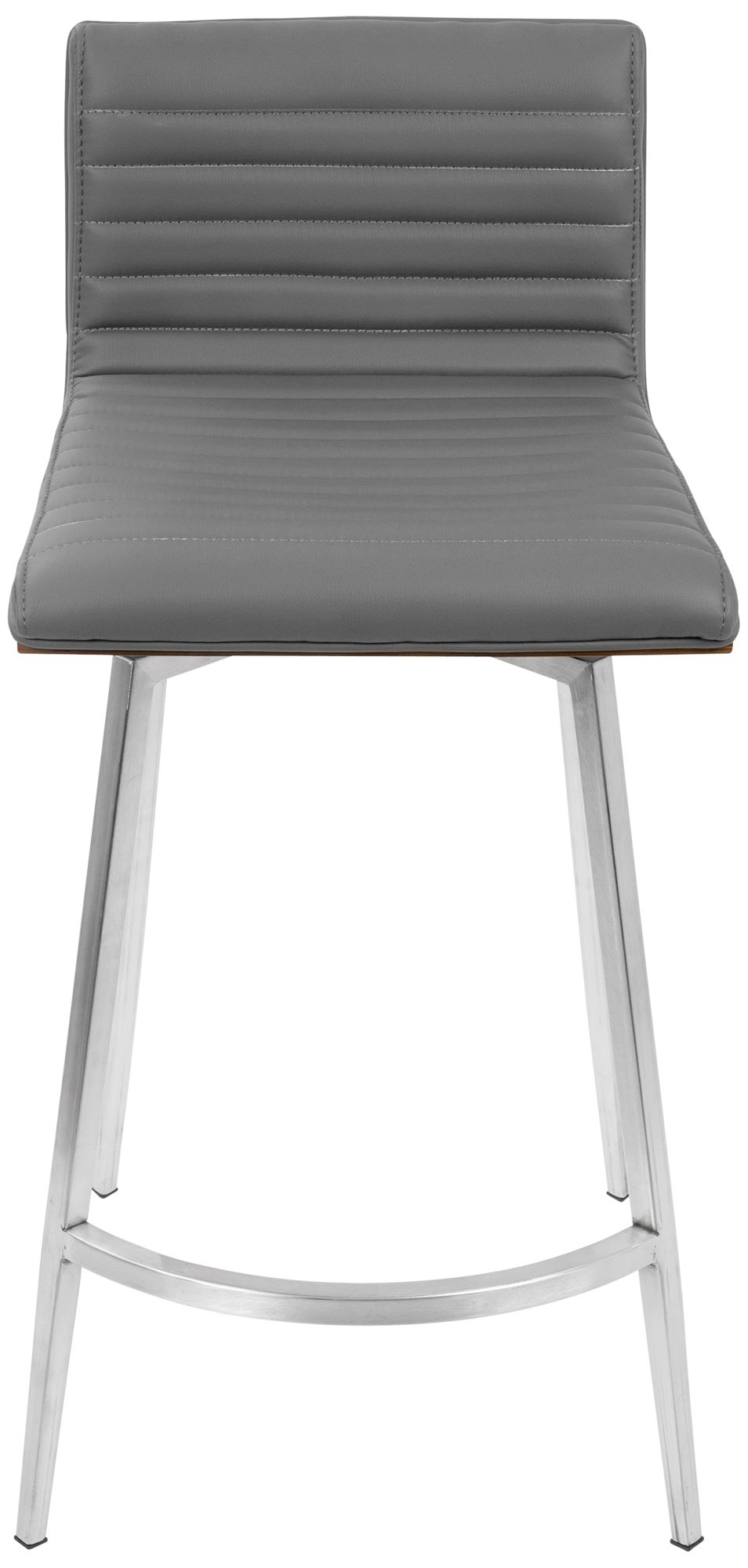 Mason 26" Gray Faux Leather Swivel Counter Stools Set of 2