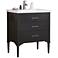 Mason 30" Wide Espresso Wood 3-Drawer Single Sink Vanity