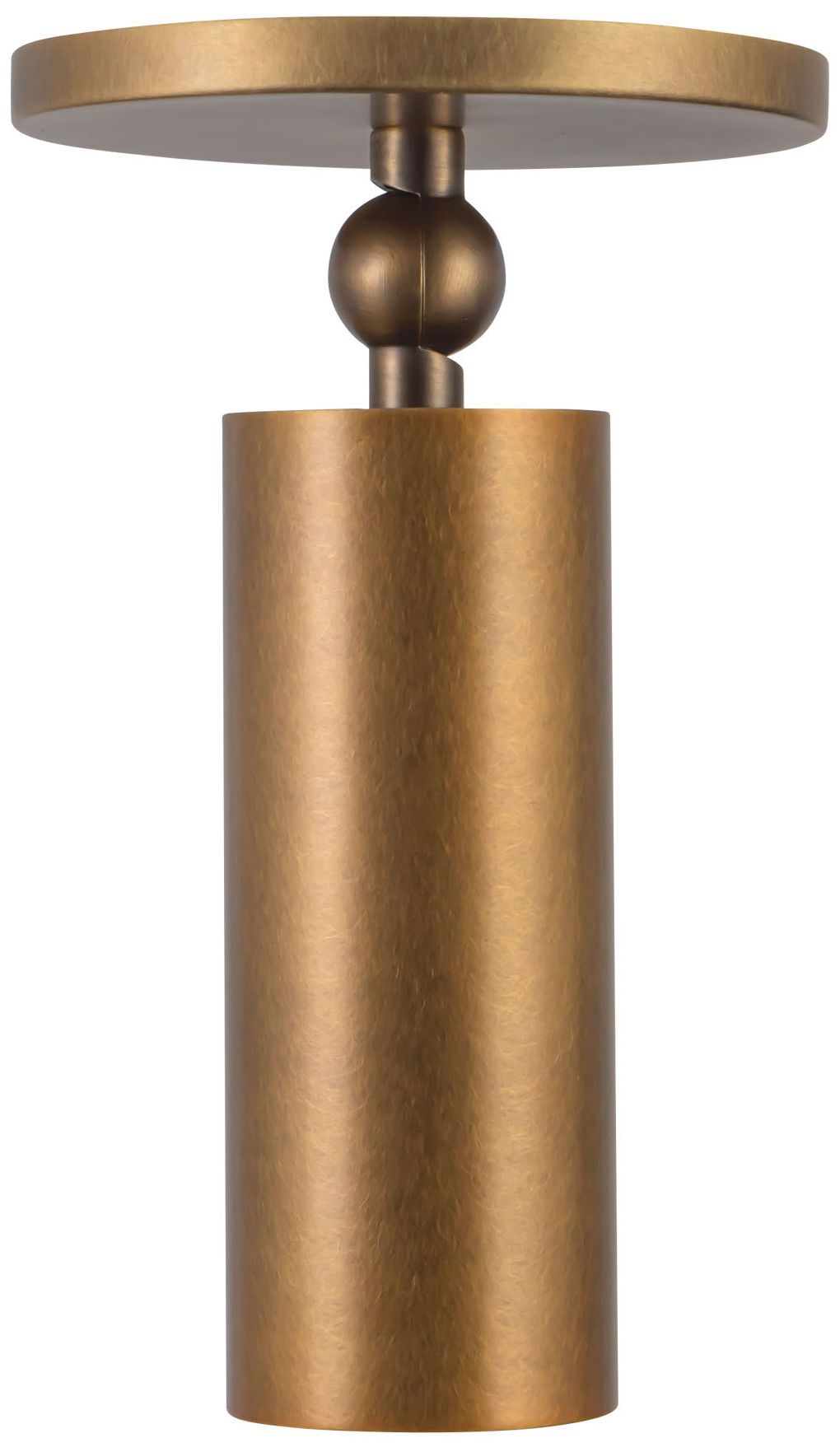 Mason 5-in Vintage Brass dimmable LED Semi-Flush Mount