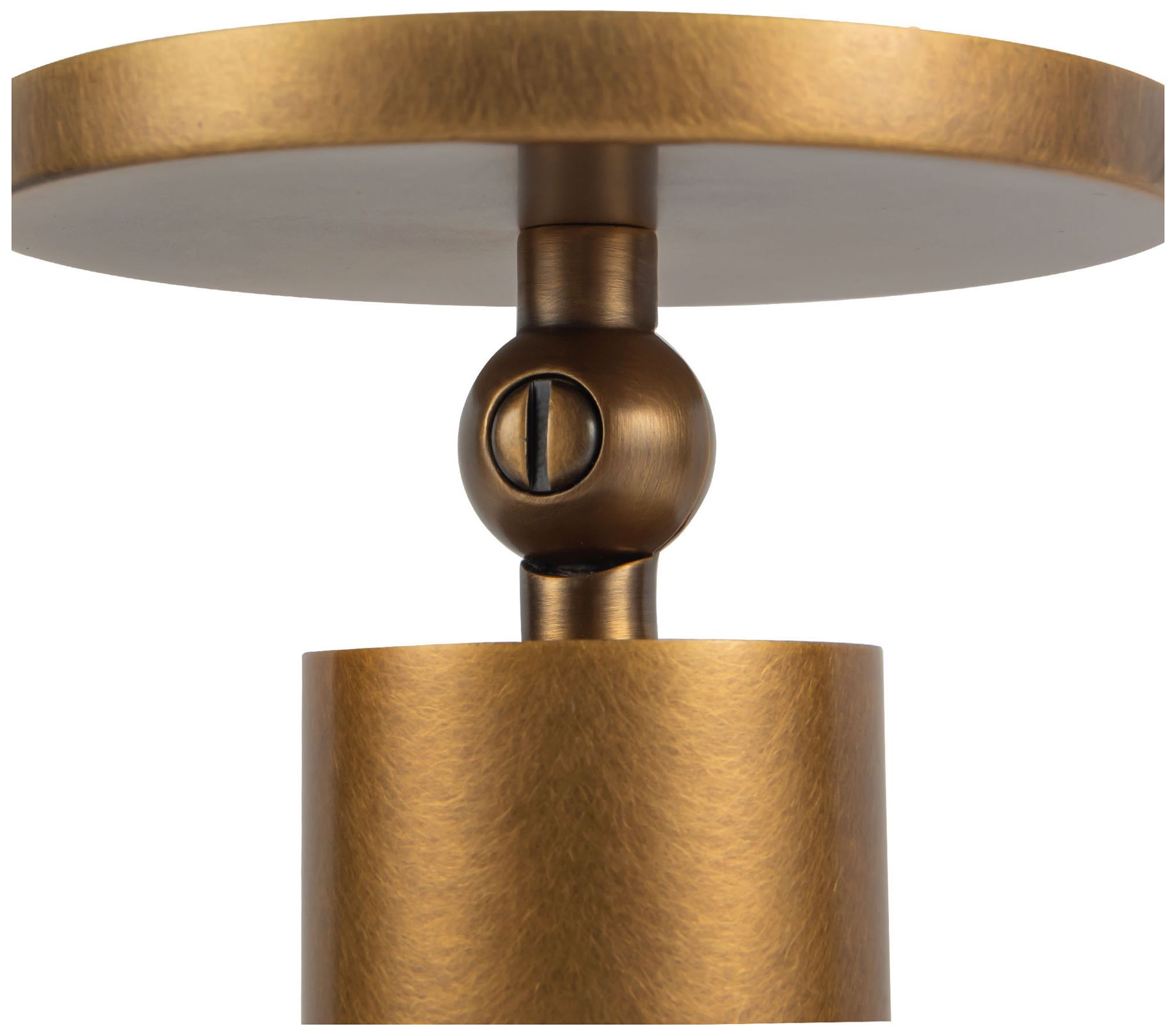 Image 4 Mason 5-in Vintage Brass dimmable LED Semi-Flush Mount more views
