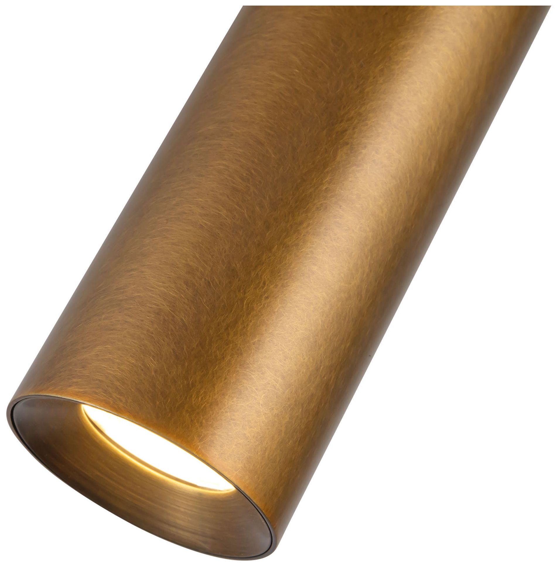 Image 5 Mason 5-in Vintage Brass dimmable LED Semi-Flush Mount more views