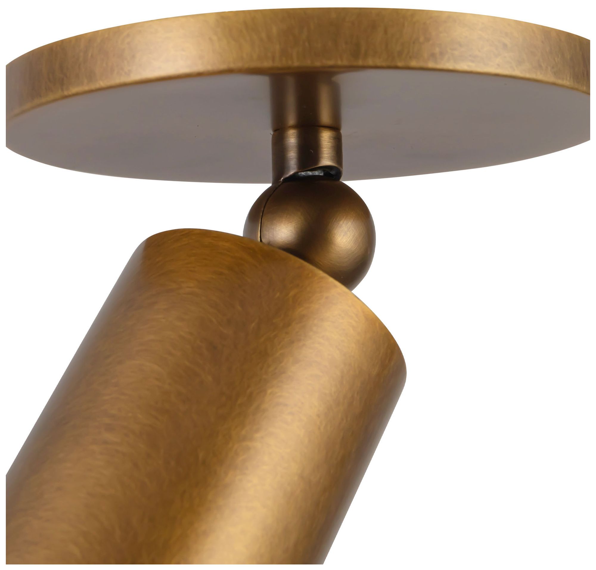 Mason 5-in Vintage Brass dimmable LED Semi-Flush Mount