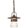 Mason 8.8"H Bronze Outdoor Ceiling Fixture w/ Clear Glass Shade