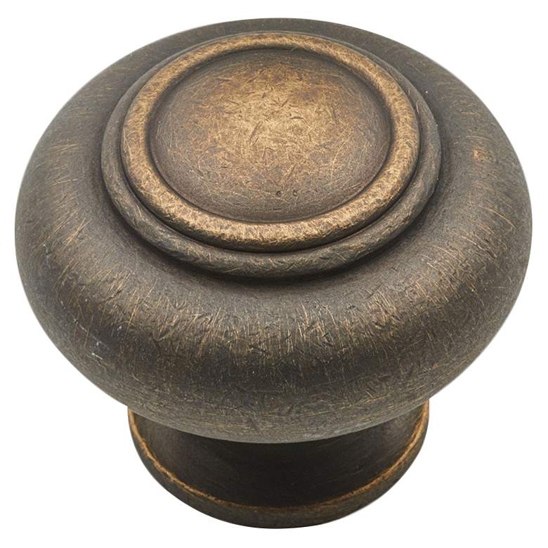 Image 1 Mason Antique English 1 1/4" Wide Double Ringed Cabinet Knob
