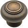 Mason Antique English 1 1/4" Wide Double Ringed Cabinet Knob