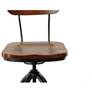 5_Mason Black and Chestnut Wood Adjustable Swivel Bar Stool more views