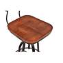 6_Mason Black and Chestnut Wood Adjustable Swivel Bar Stool more views
