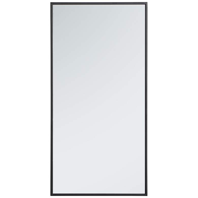 Image 3 Mason Black Metal 18" x 36" Vanity Wall Mirror