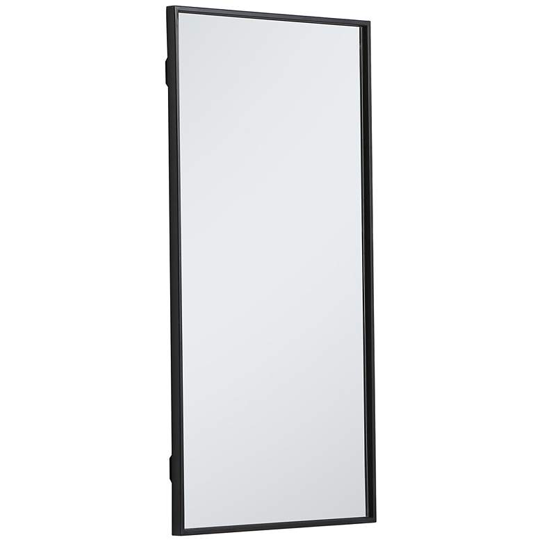 Image 5 Mason Black Metal 18" x 36" Vanity Wall Mirror more views