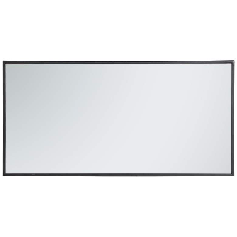 Image 6 Mason Black Metal 18" x 36" Vanity Wall Mirror more views