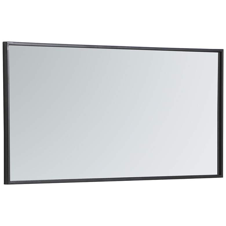 Image 7 Mason Black Metal 18" x 36" Vanity Wall Mirror more views