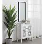 Mason Black Metal 18" x 36" Vanity Wall Mirror in scene
