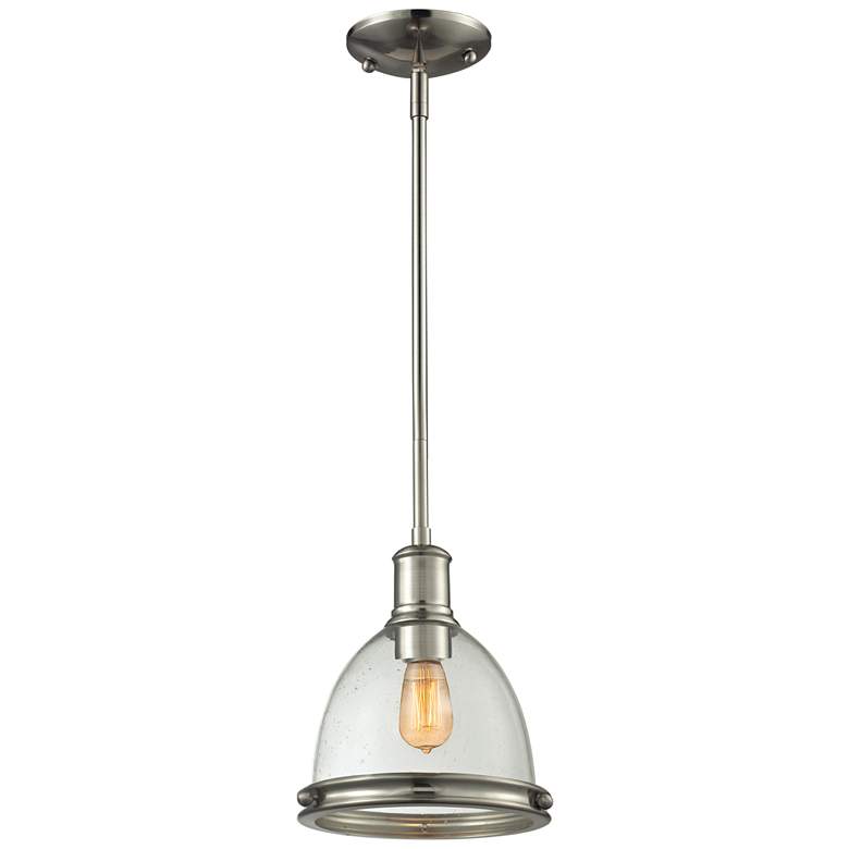 Image 1 Mason by Z-Lite Brushed Nickel 1 Light Mini Pendant