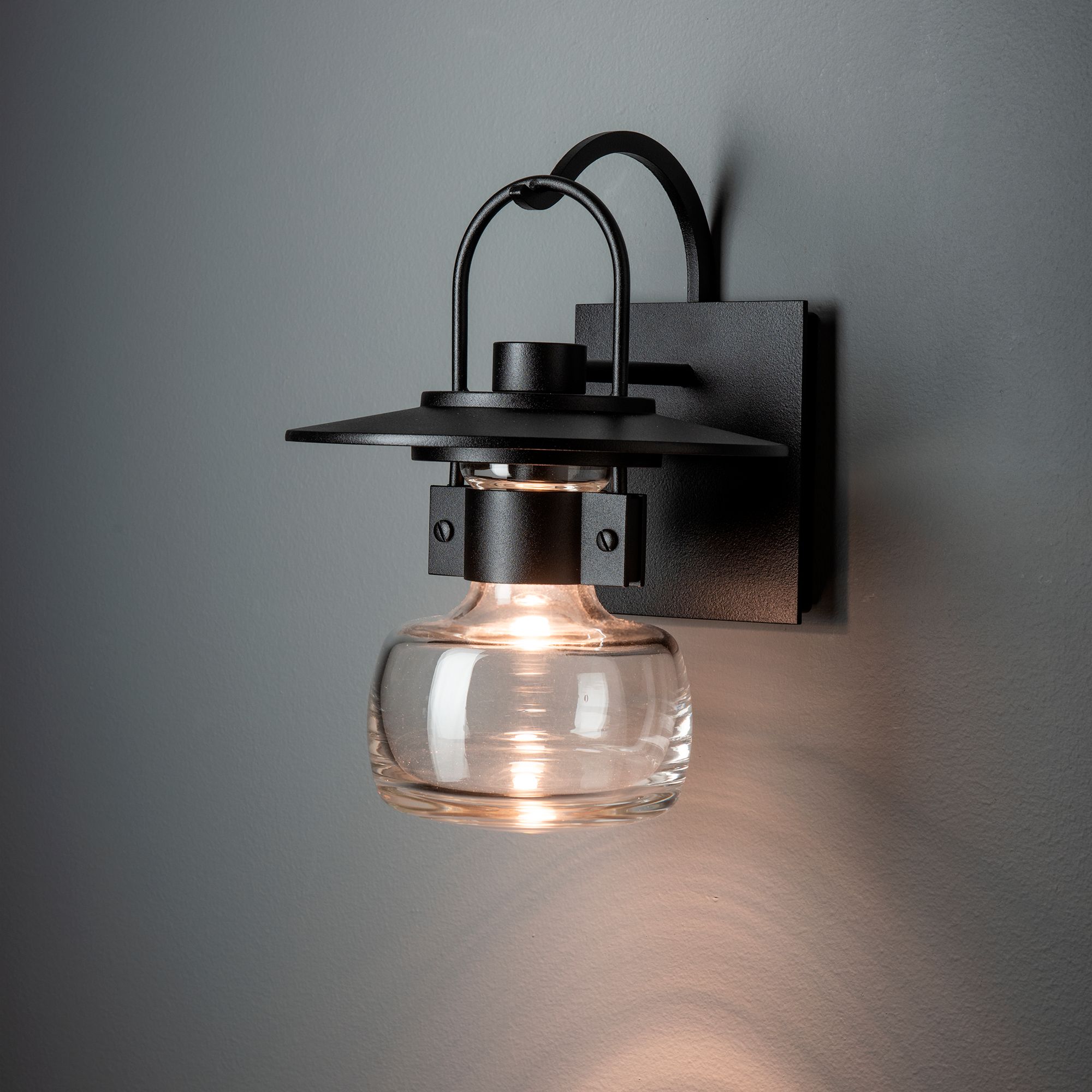 Image 5 Mason Coastal Black Outdoor Sconce With Clear Glass - Made to Order more views