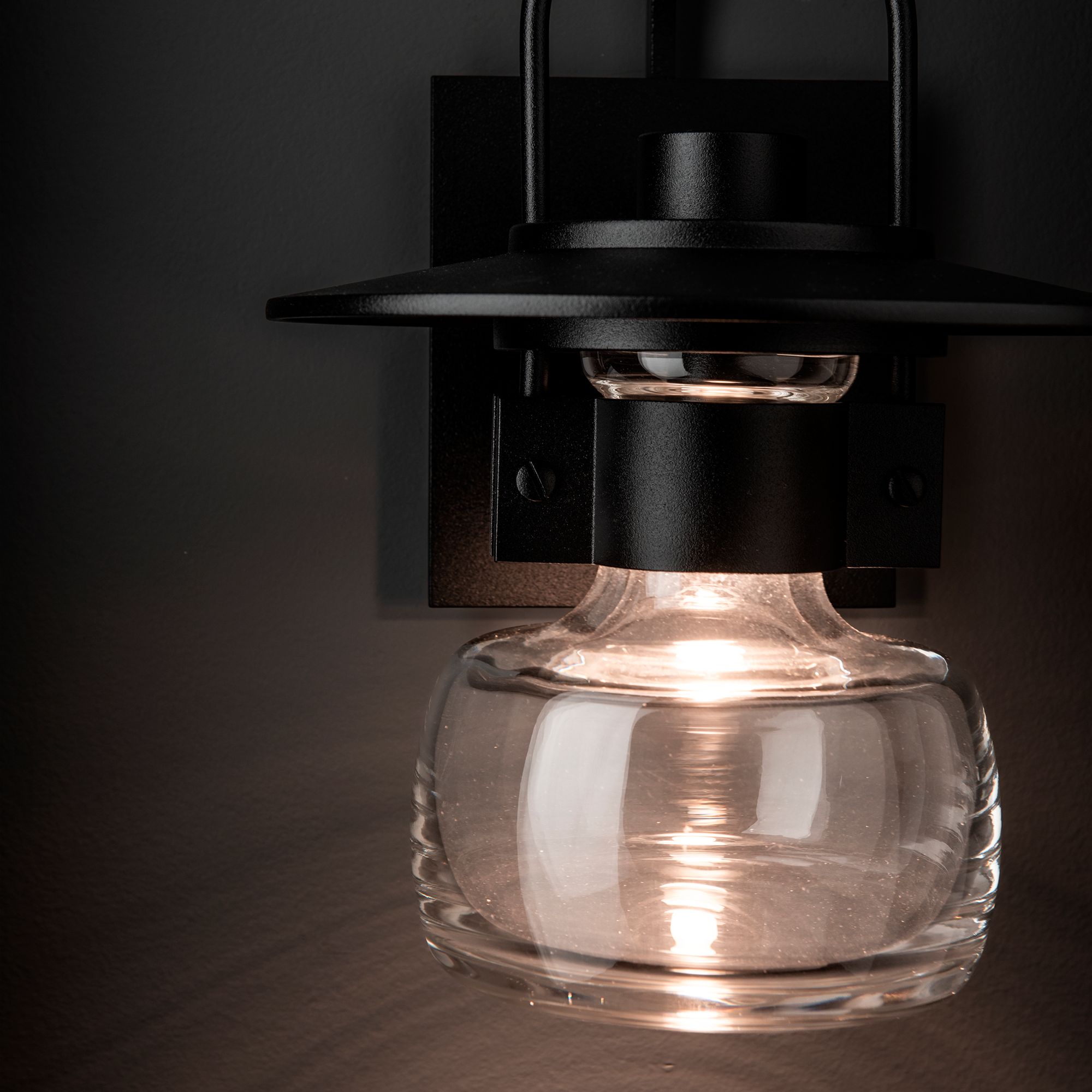 Image 6 Mason Coastal Black Outdoor Sconce With Clear Glass - Made to Order more views