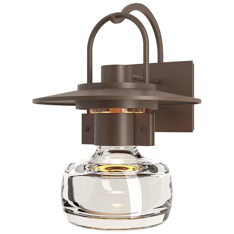Image 1 Mason Coastal Bronze Large Outdoor Sconce With Clear Glass
