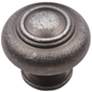 Mason Distressed Nickel 1 1/4"W Double Ringed Cabinet Knob