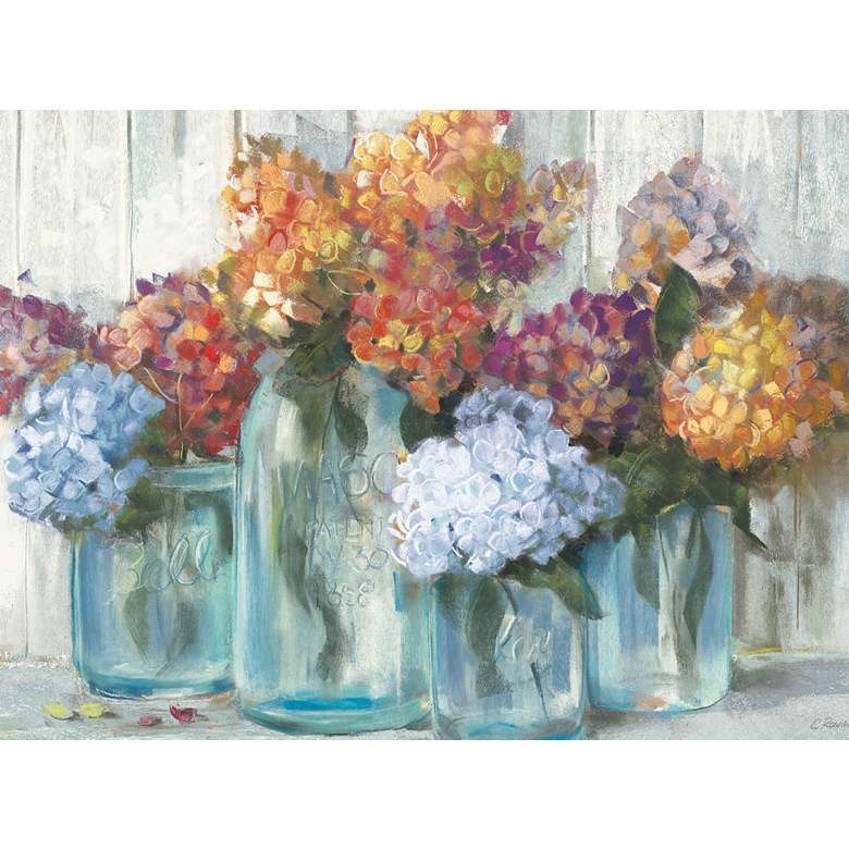 Image 1 Mason Jars 40" Wide All-Weather Outdoor Canvas Wall Art