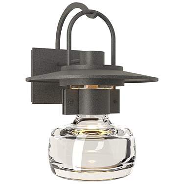 Mason Large Outdoor Sconce - Iron Finish - Clear Glass