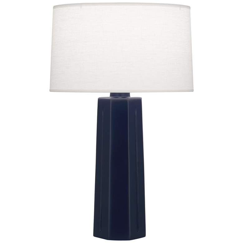 Image 1 Mason Matte Midnight Blue Glazed Ceramic Table Lamp