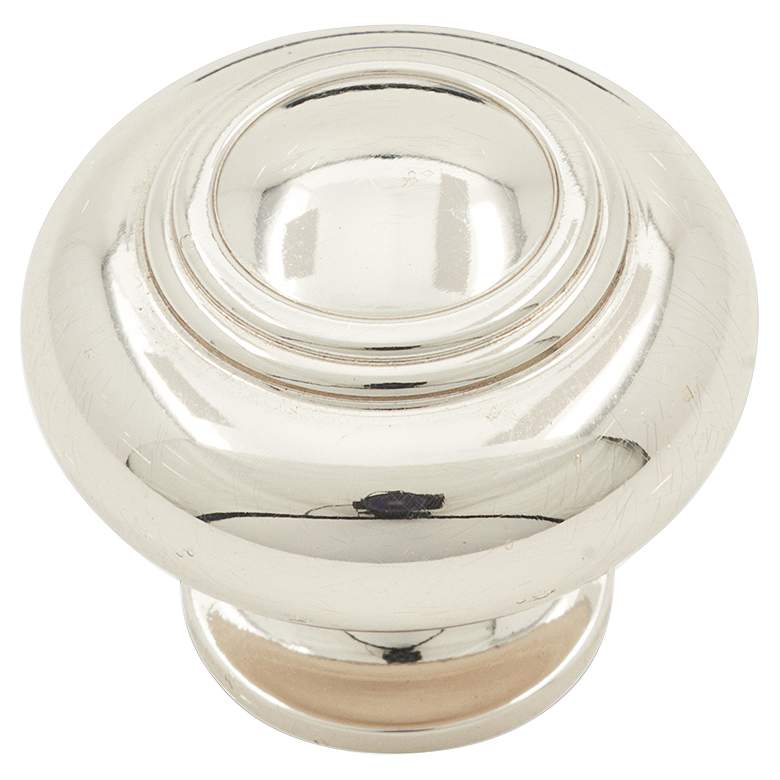 Image 1 Mason Polished Nickel 1 1/4" Wide Double Ringed Cabinet Knob