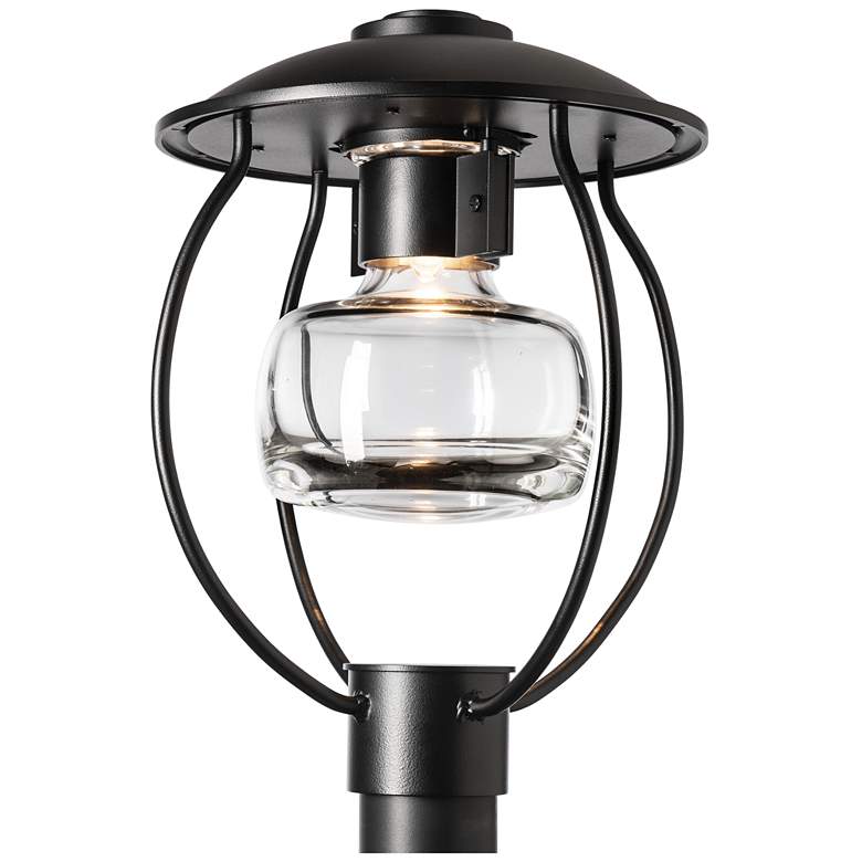 Image 1 Mason Post Light - Black Finish - Clear Glass