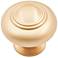 Mason Satin Brass 1 1/4" Wide Double Ringed Cabinet Knob