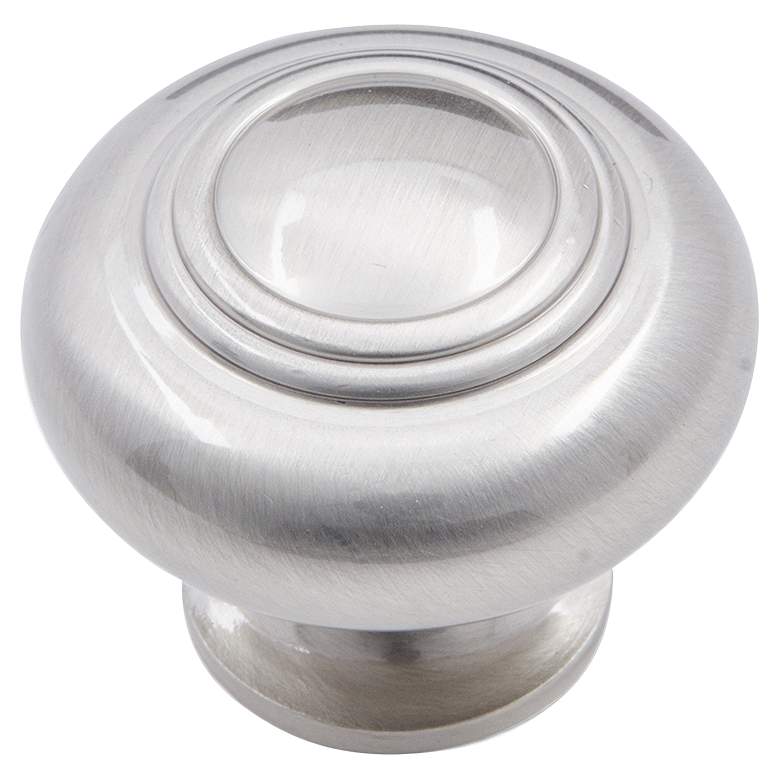 Image 1 Mason Satin Nickel 1 1/4" Wide Double Ringed Cabinet Knob